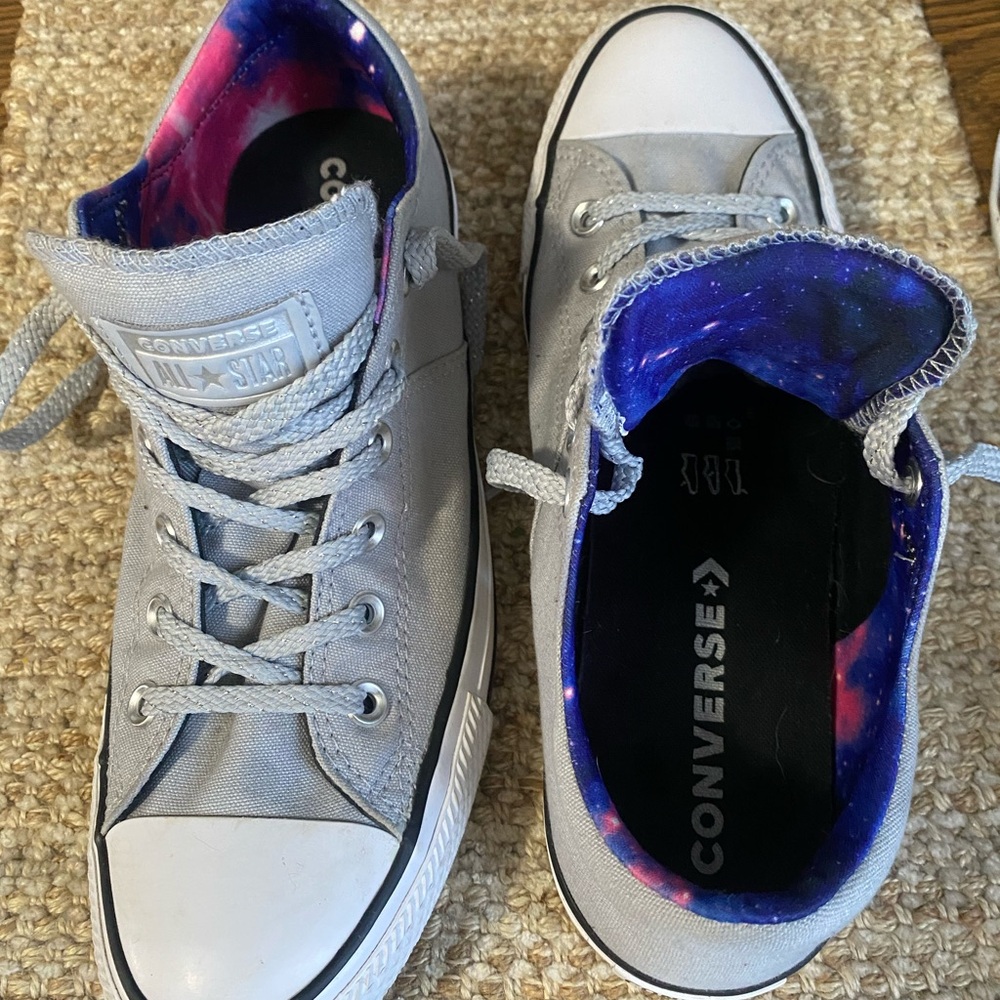 Converse Light Gray Sneakers with Cosmic Lining